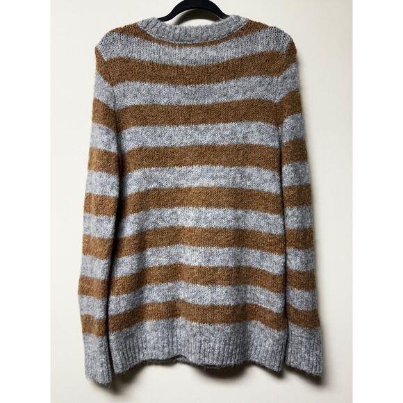 LOU & GREY Alpaca/Wool Blend Super Soft Oversized Striped Sweater, Sz S - Picture 4 of 6